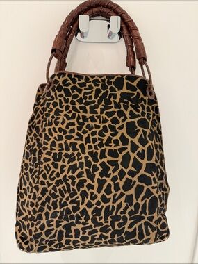 Nancy Gonzalez | Hobo Bag Animal Print Fur Genuine Crocodile Handles + Details